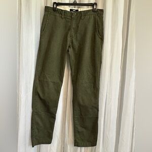Vans Men's Olive Green Chino Pants. Size 32
